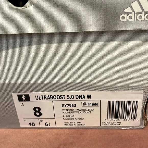 New Adidas ultra boost 5.0 DNA Winder SIZE 8 running shoes mauve pink - Picture 6 of 16